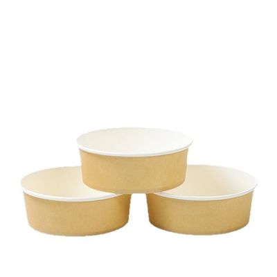 로고 맞춤형 인쇄 된 종이 그릇 650ml 단일 모양 생분해성 PLA 코팅