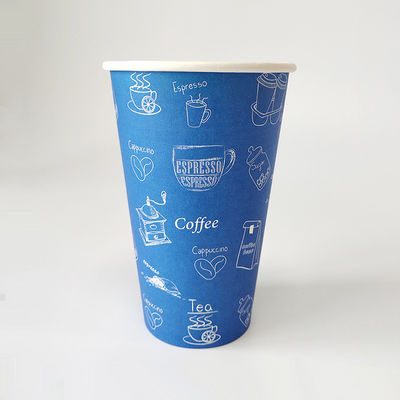 600ml 단일 벽용 종이 뜨거운 컵 사용자 정의 인쇄 20oz 종이 컵 TUV