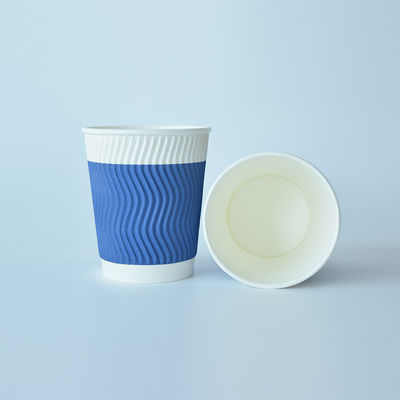 630ml 22oz Ripple Wall Paper Cups 인쇄된 종이 커피 컵