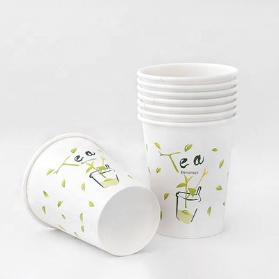 7온스 210ml 생분해 가능한 차컵 주문 인쇄된 종이 커피컵