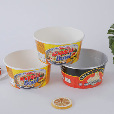 개인화된 인쇄된 카드보드 그릇 860ml 샐러드 볼 샐러드 볼 Kraft PLA 배열