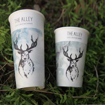 일회용 단일 종이 컵 32oz 970ml PLA 코팅은 자연스럽게 저하 될 수 있습니다.