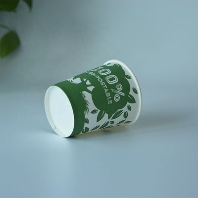 3oz 75ml 단일 벽 종이 컵 생분해 가능한 브랜드 일회용 컵