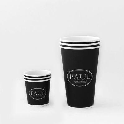 블랙 540ml 싱글 월 페이퍼 컵 16oz PE 코티드 일회용 인쇄 된 페이퍼 컵