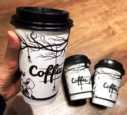630cc 22oz 2층 종이 컵 PE 코팅 일회용 커피 컵 TUV