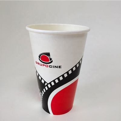 음료 단일 벽용 종이 컵 22oz 630ml 생분해 가자 컵 PE 코팅